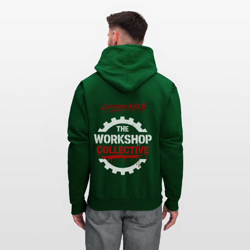 Unisex anti-capitalist hoodie - forest green